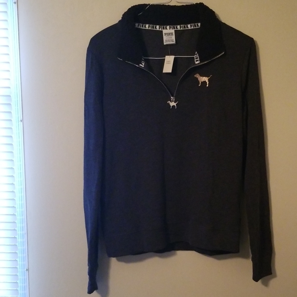 NWT VS PINK 1/4 zip pullover